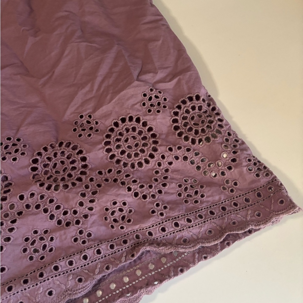 GAP Purple Eyelet Midi Dress - Picture 2 of 7